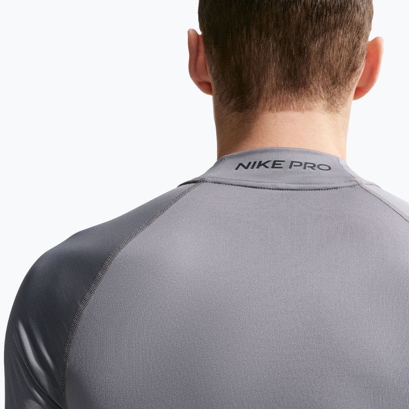 Longsleeve treningowy męski Nike Pro Dri-Fit Mock-Neck smoke grey/black 6