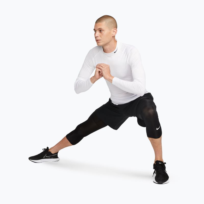 Legginsy treningowe męskie Nike Pro Dri-Fit 3/4 Tight Fitness black/white 2