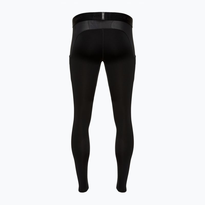 Legginsy męskie Nike Pro Warm black/white 2