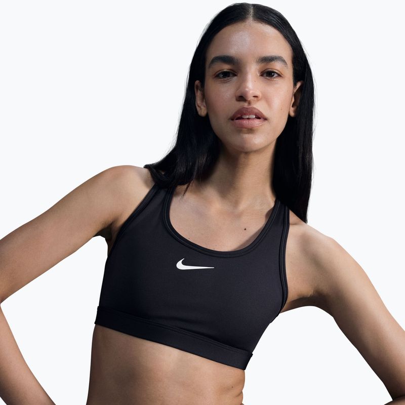 Biustonosz treningowy Nike Swoosh Medium Support black/white 4