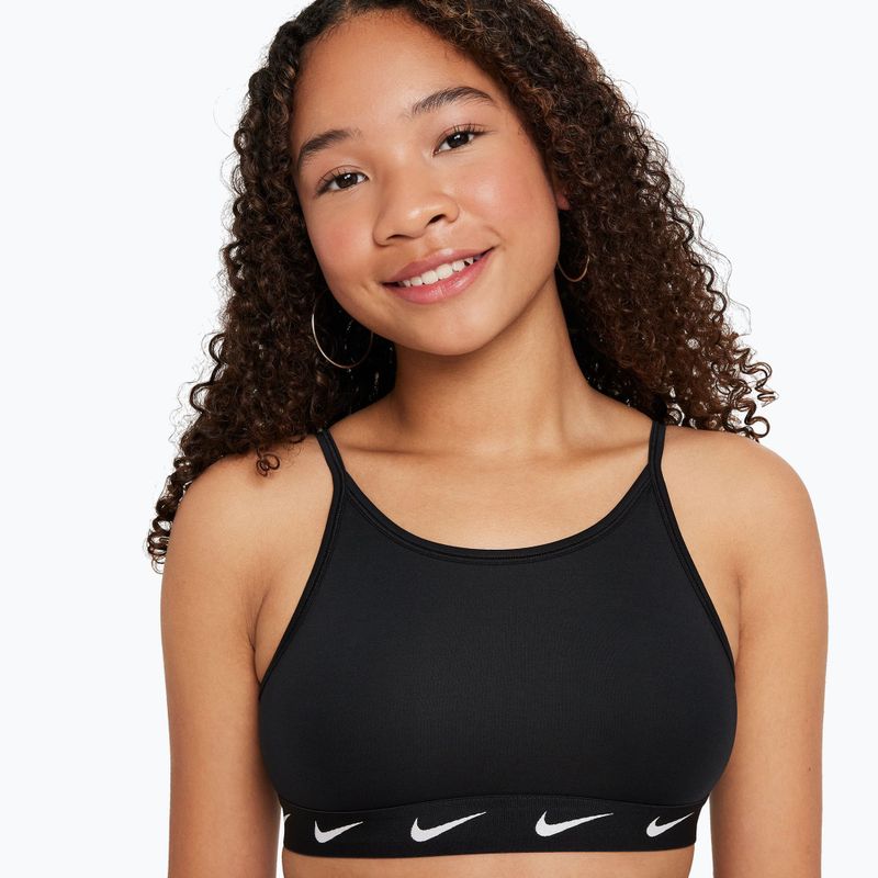 Biustonosz treningowy dziecięcy Nike One black/white 4