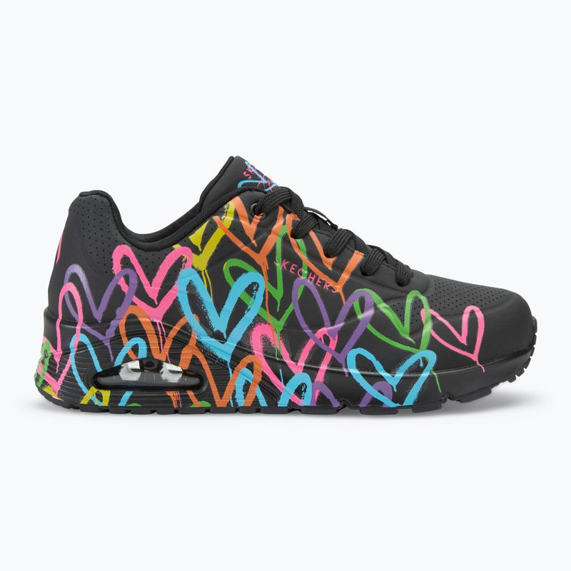 Buty damskie SKECHERS JGoldcrown Uno Highlight Love black/multicolor 2