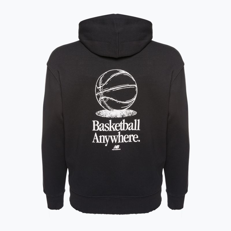 Bluza męska New Balance Hoops Fleece Hoodie black 5