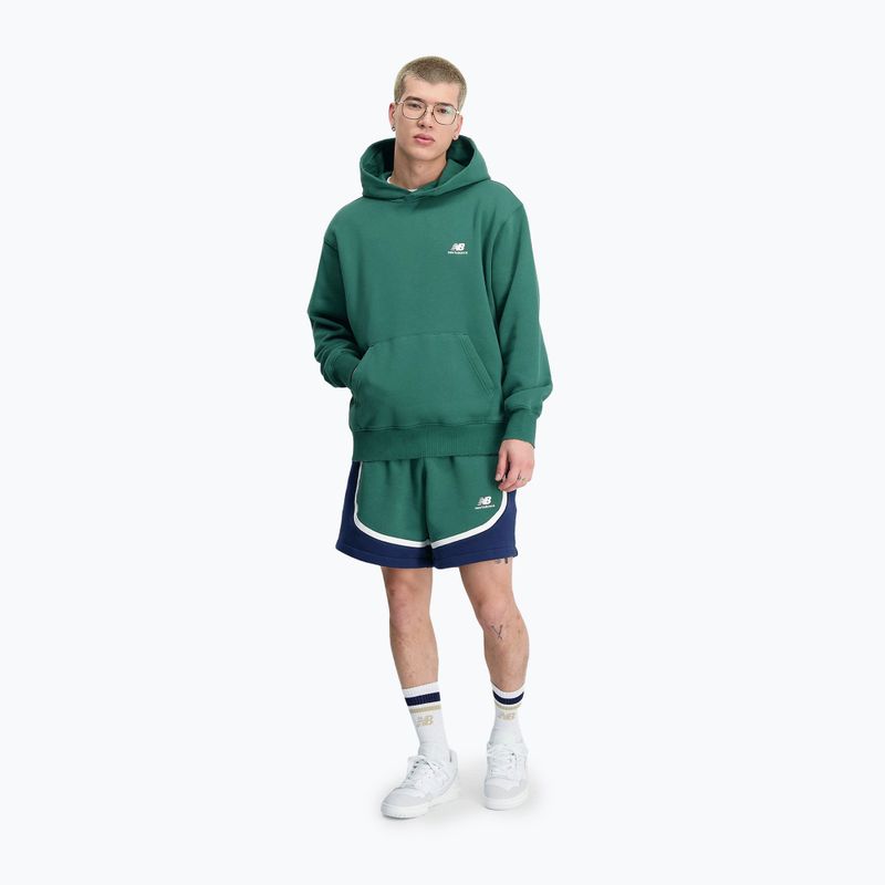 Bluza męska New Balance Hoops Fleece Hoodie team forest green 2