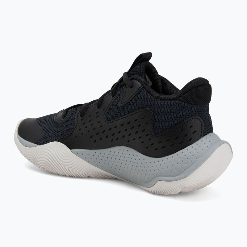 Buty koszykarskie dziecięce Under Armour Grade School Jet '23 black/jet gray/white 3