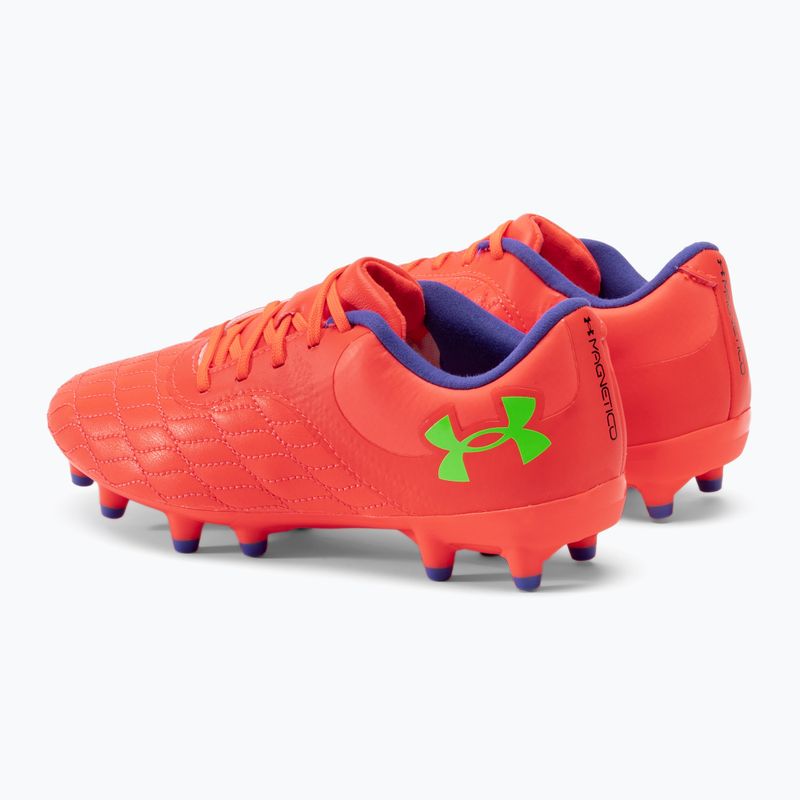 Buty piłkarskie dziecięce Under Armour Magnetico Select JR 3.0 FG beta/black/green screen 3
