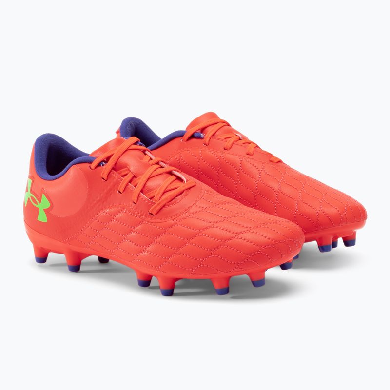 Buty piłkarskie dziecięce Under Armour Magnetico Select JR 3.0 FG beta/black/green screen 4