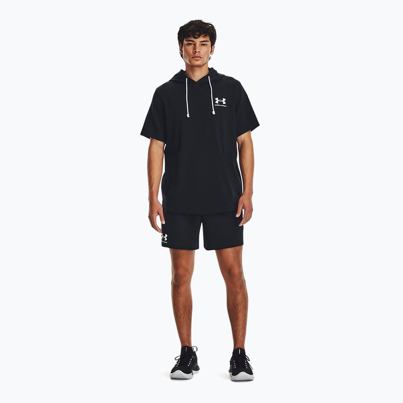 Spodenki męskie Under Armour Rival Terry 6in black/onyx white 2