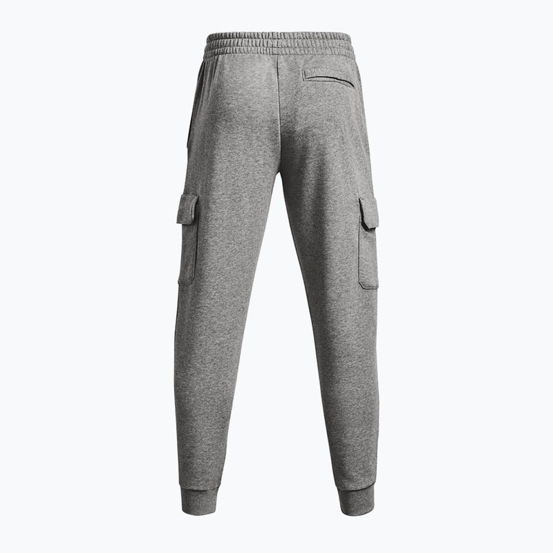Spodnie męskie Under Armour Rival Fleece Cargo Jogger castlerock light heather/white 6