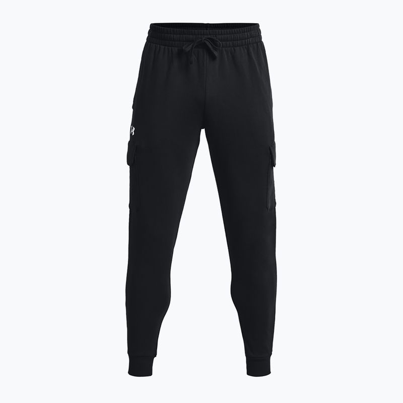 Spodnie męskie Under Armour Rival Fleece Cargo Jogger black/white 5