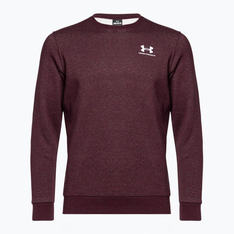 Bluza męska Under Armour Essential Fleece Crew dark maroon/white 4