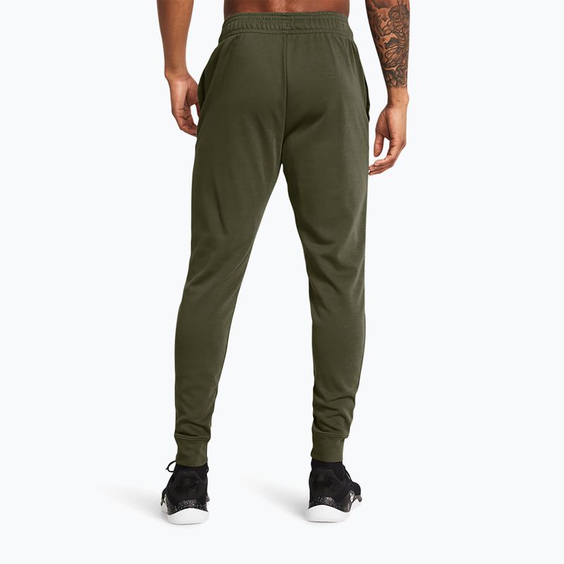 Spodnie męskie Under Armour Rival Terry Jogger marine od green/onyx white 3