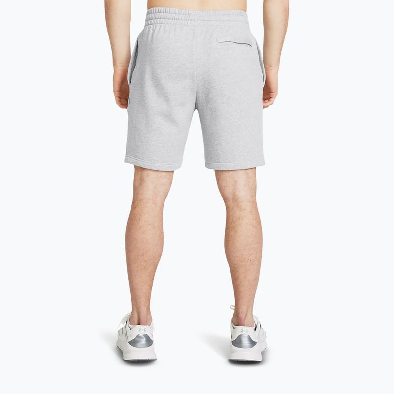 Spodenki treningowe męskie Under Armour Rival Fleece mod gray light heather/white 3