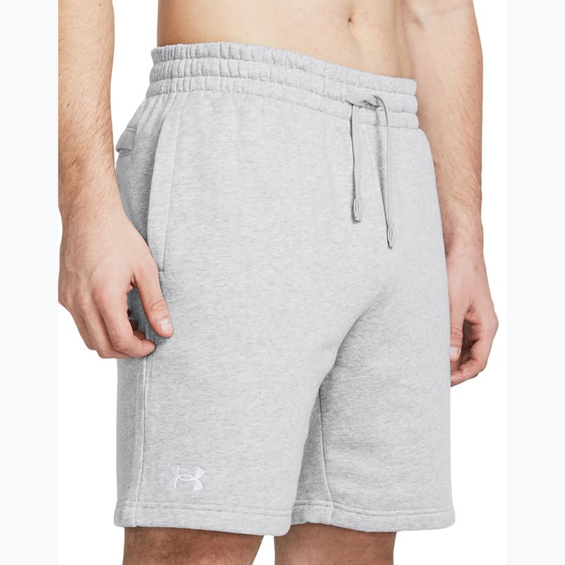 Spodenki treningowe męskie Under Armour Rival Fleece mod gray light heather/white 4