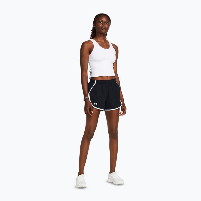 Spodenki do biegania damskie Under Armour Fly By 3" black/white/reflective 2