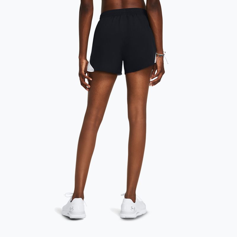 Spodenki do biegania damskie Under Armour Fly By 3" black/white/reflective 3