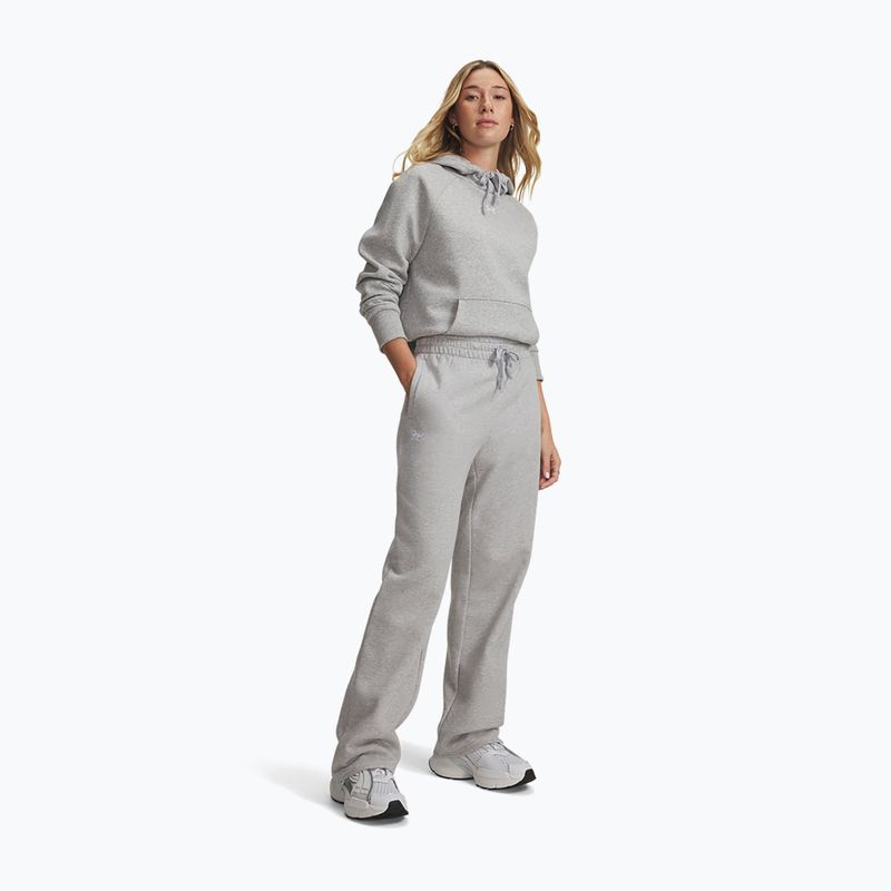 Spodnie damskie Under Armour Rival Fleece Straight Mod gray light heather/white 2