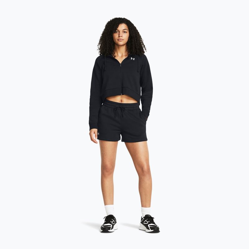 Spodenki treningowe damskie Under Armour Rival Fleece black/white 2