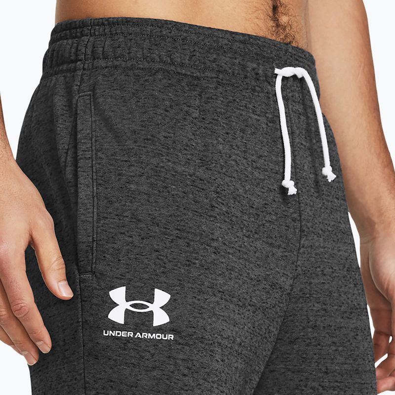 Spodnie męskie Under Armour Rival Terry Jogger castlerock light heather/onyx white 4