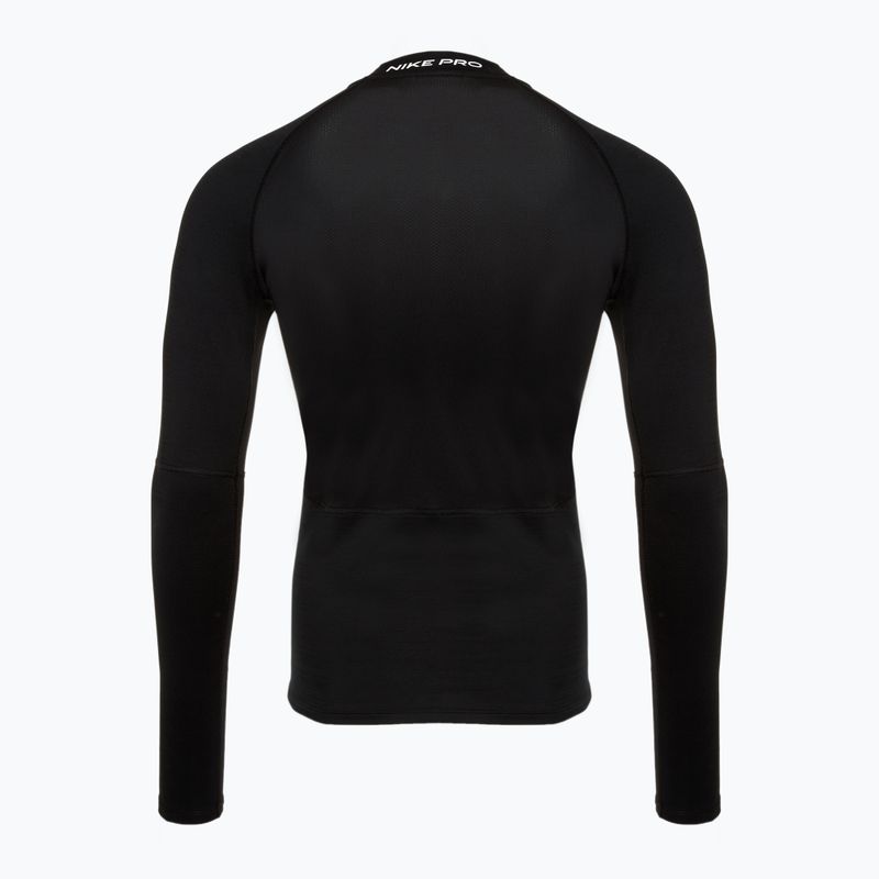 Longsleeve treningowy męski Nike Pro Dri-Fit Warm black/white 2