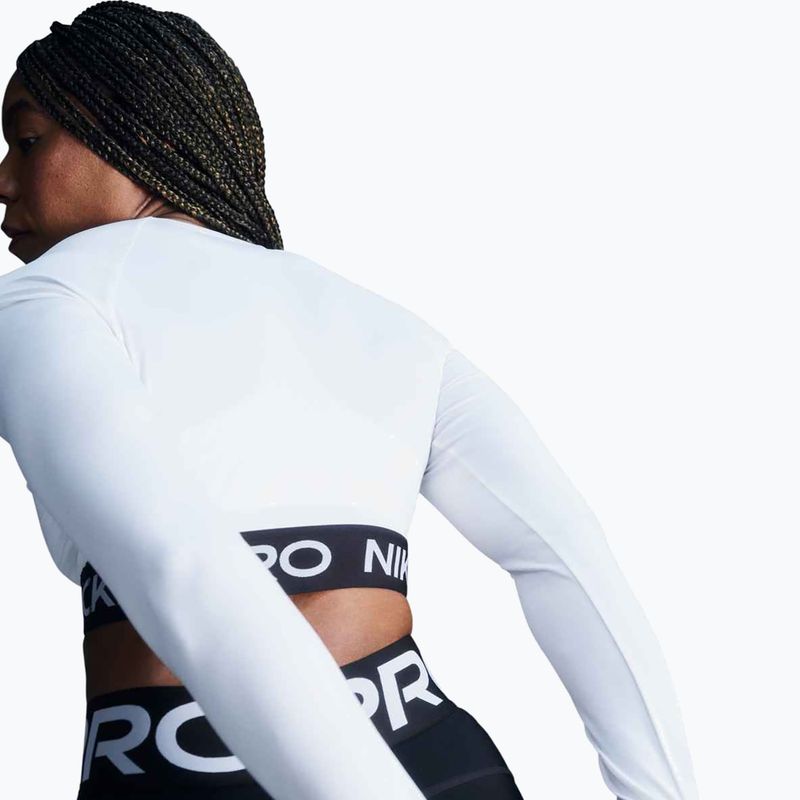 Top treningowy longsleeve damski Nike Pro 365 Dri-Fit white/black 5