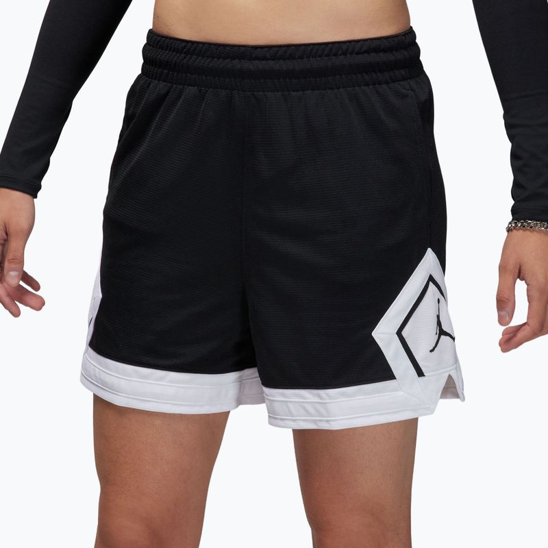 Spodenki koszykarskie damskie Jordan Sport Diamond 4" black/white/white/black