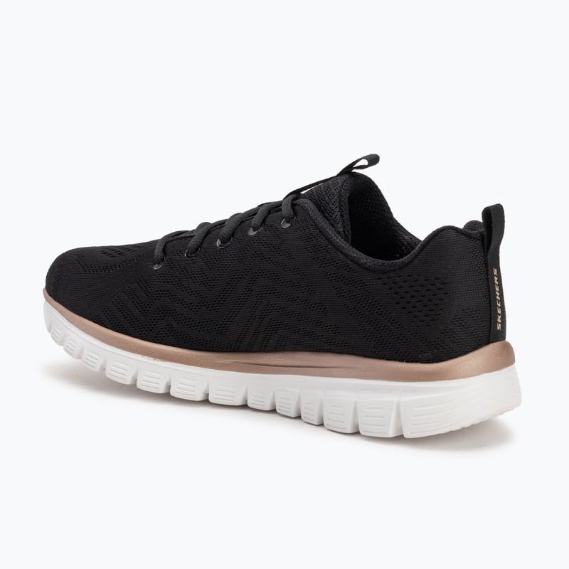 Buty damskie SKECHERS Graceful Get Connected black/golda 3
