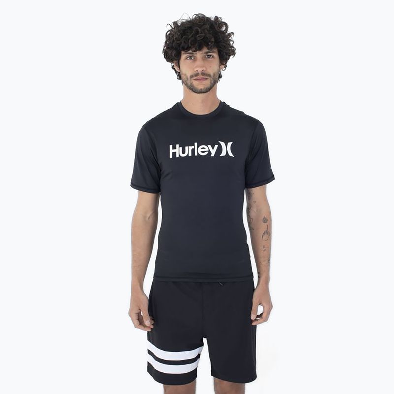 Koszulka męska Hurley O&O Quickdry Rashguard black