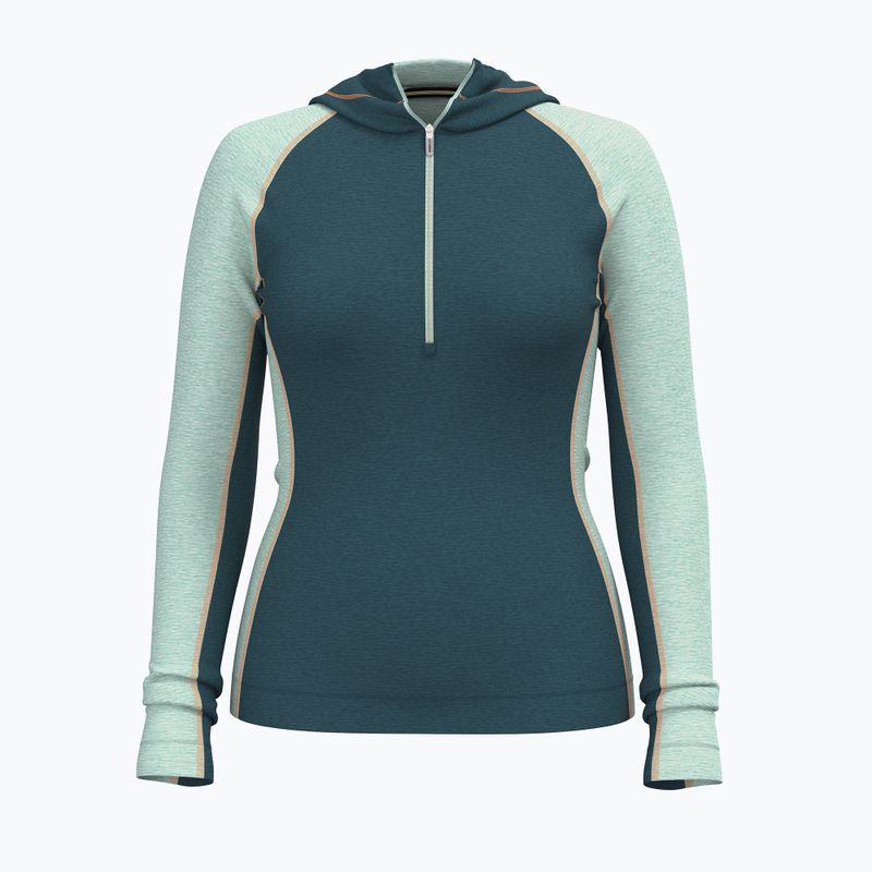 Bluza termoaktywna damska Smartwool Classic Thermal Merino Base Layer 1/2 Zip Hoodie Boxed twilight/arctic green 5