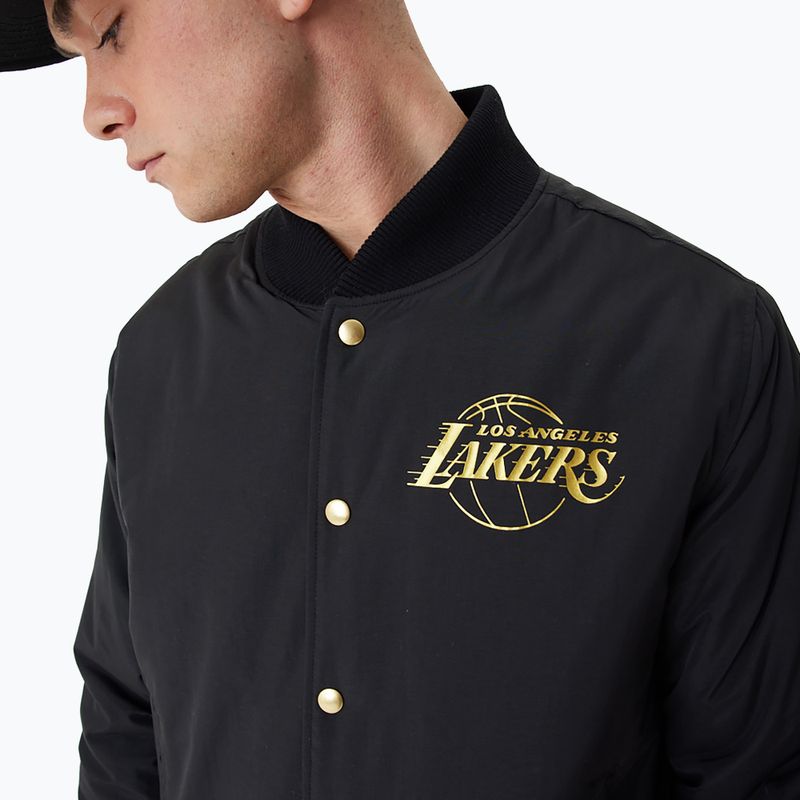 Kurtka męska New Era NBA Script BP Bomber Los Angeles Lakers black 3
