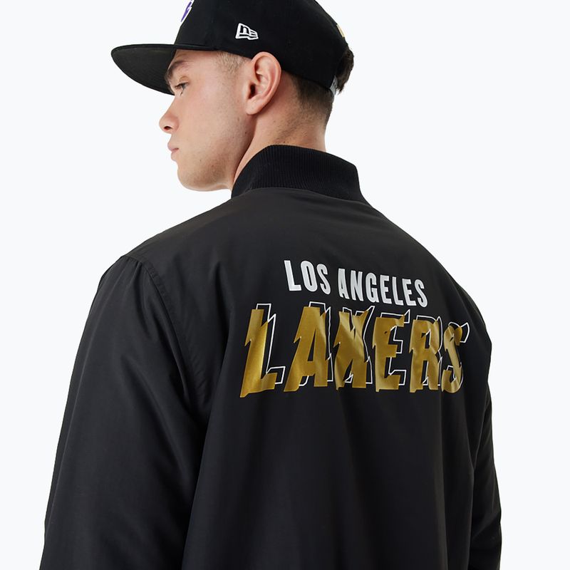 Kurtka męska New Era NBA Script BP Bomber Los Angeles Lakers black 4