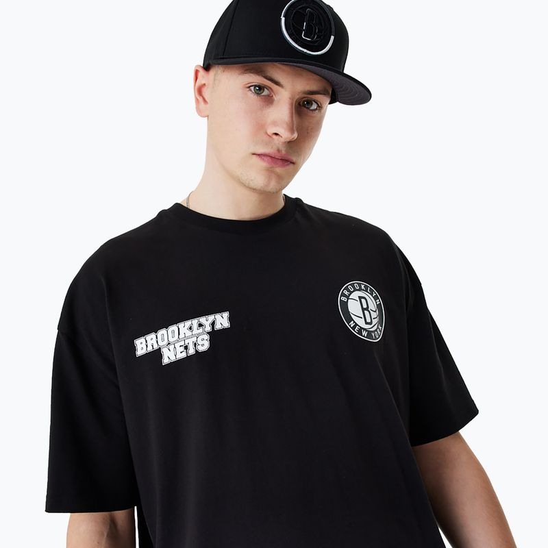 Koszulka męska New Era NBA Large Graphic BP OS Tee Brooklyn Nets black 3