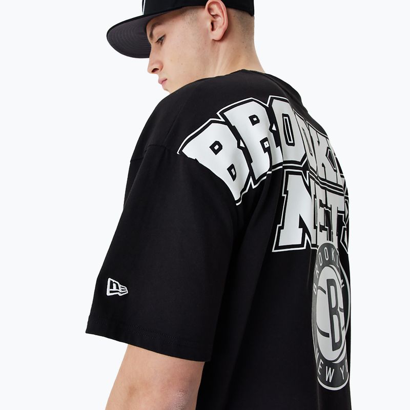 Koszulka męska New Era NBA Large Graphic BP OS Tee Brooklyn Nets black 5