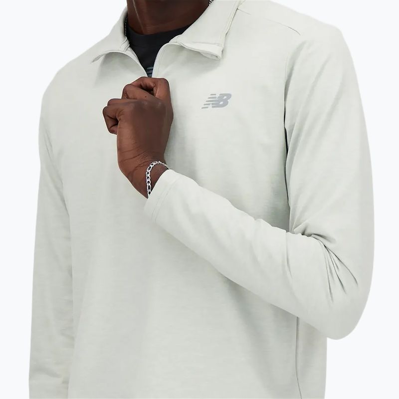 Bluza do biegania męska New Balance Space Dye 1/4 Zip grey 5