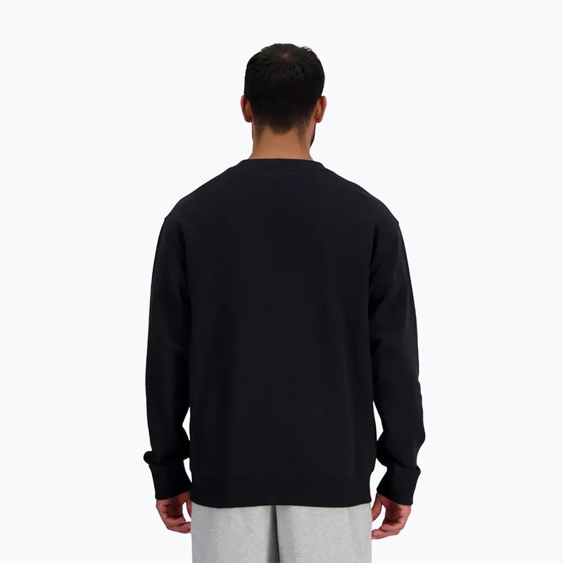 Bluza męska New Balance Stacked Logo French Terry Crew black 3
