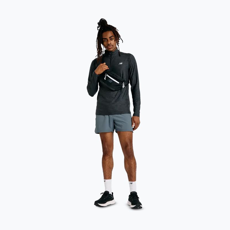 Bluza do biegania męska New Balance Space Dye 1/4 Zip black heather 2