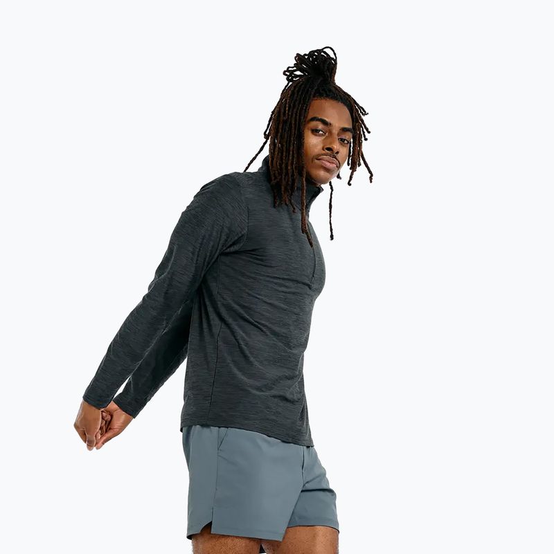 Bluza do biegania męska New Balance Space Dye 1/4 Zip black heather 4