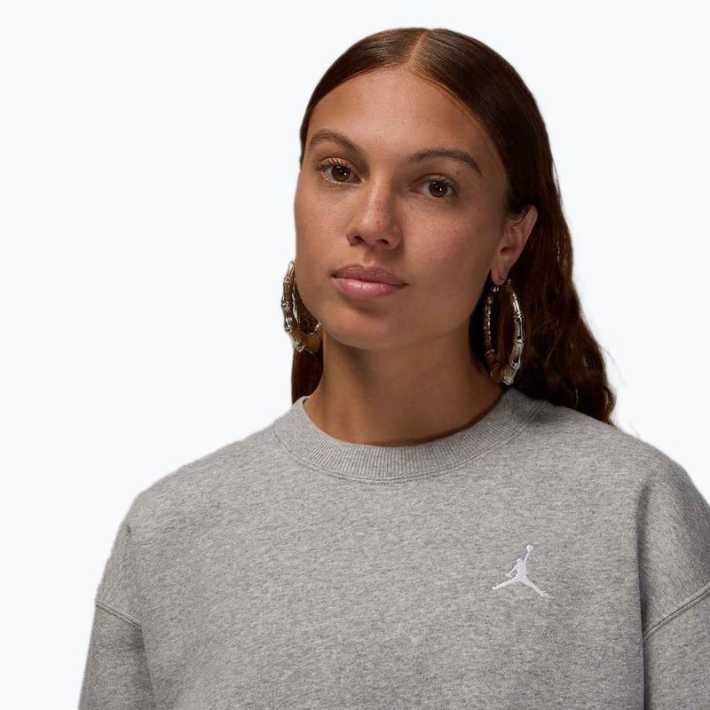 Bluza damska Jordan Brooklyn Fleece dark grey heather/white 4