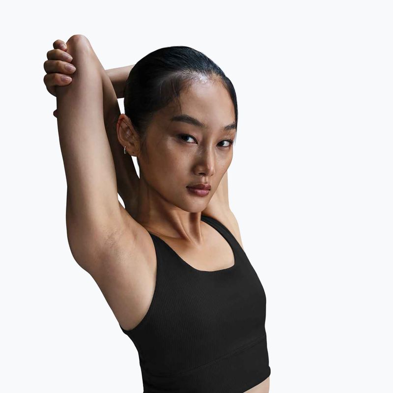 Biustonosz treningowy Nike Zenvy Rib Light Support Longline black/black 4