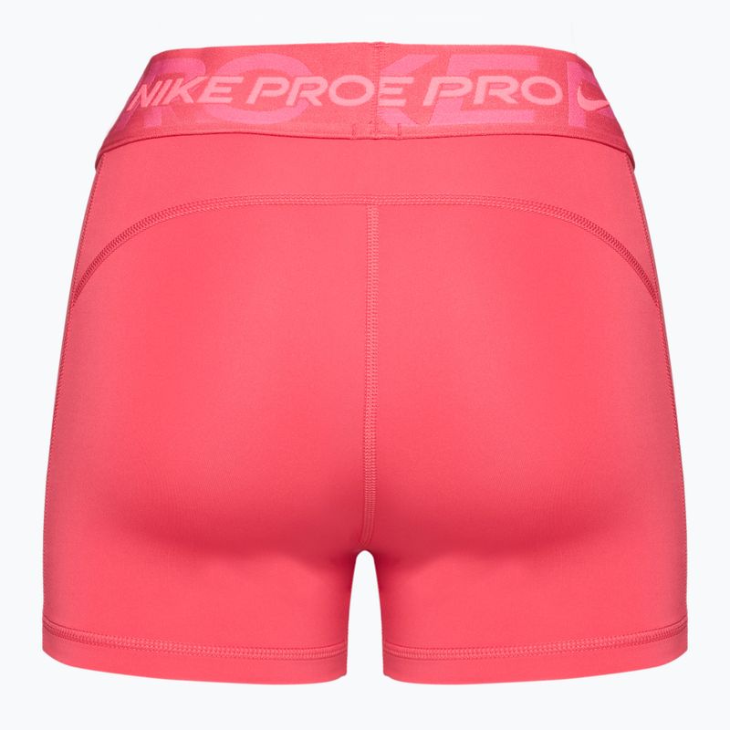 Spodenki treningowe damskie Nike Pro Mid Rise 3" aster pink/pinksicle/hot punch/white 2