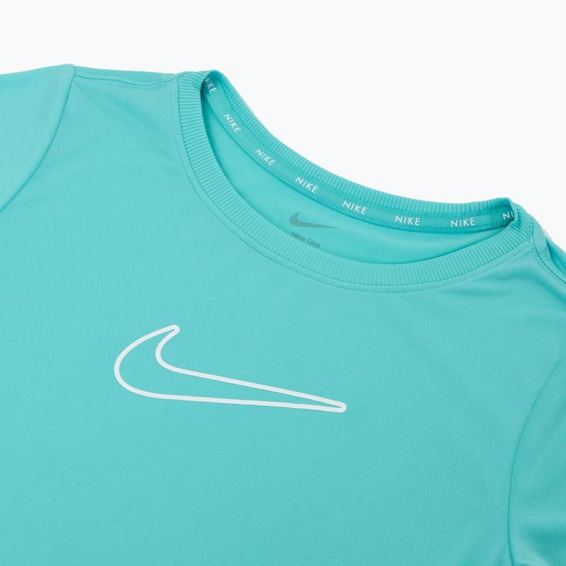 Koszulka dziecięca Nike One Dri-Fit green frost/white 3