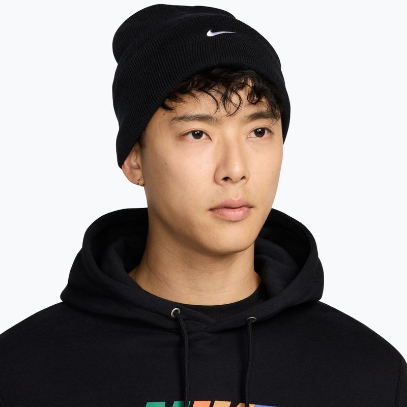 Czapka zimowa Nike Peak Swoosh Beanie black/white 5