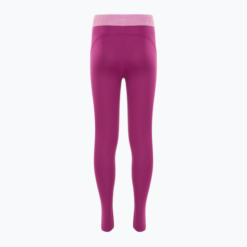 Legginsy treningowe dziecięce Nike Pro Dri-FIT Trainig hot fuchsia/black/beyond pink 2