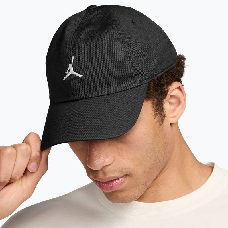 Czapka z daszkiem Jordan Club Unstructured Curved-Bill black/white 8