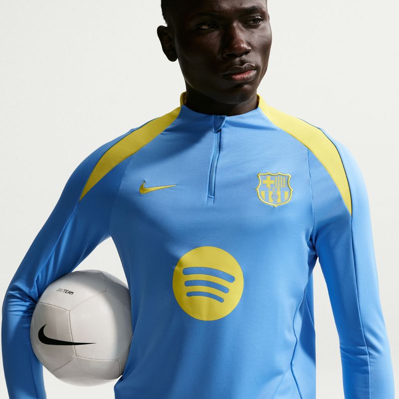 Longsleeve piłkarski męski Nike FC Barcelona Strike Fourth Knit Drill Top university blue/opti yellow 6
