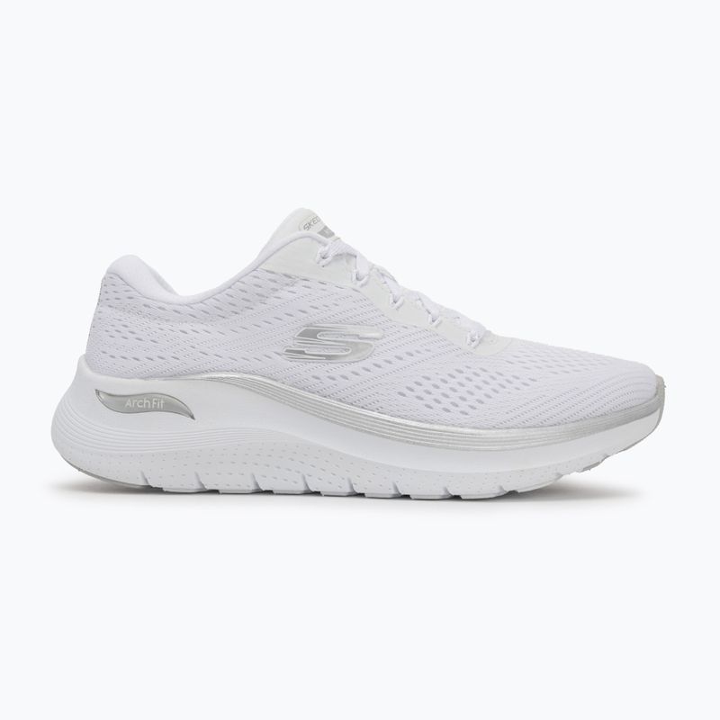 Buty damskie SKECHERS Arch Fit 2.0 Glow The Distance white/silver 2
