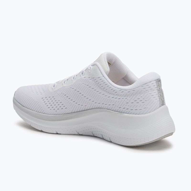 Buty damskie SKECHERS Arch Fit 2.0 Glow The Distance white/silver 3