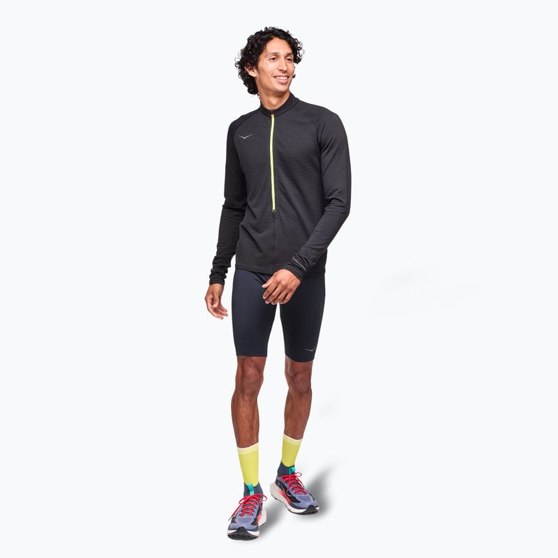 Longsleeve do biegania męska HOKA BaseZip LS black 2
