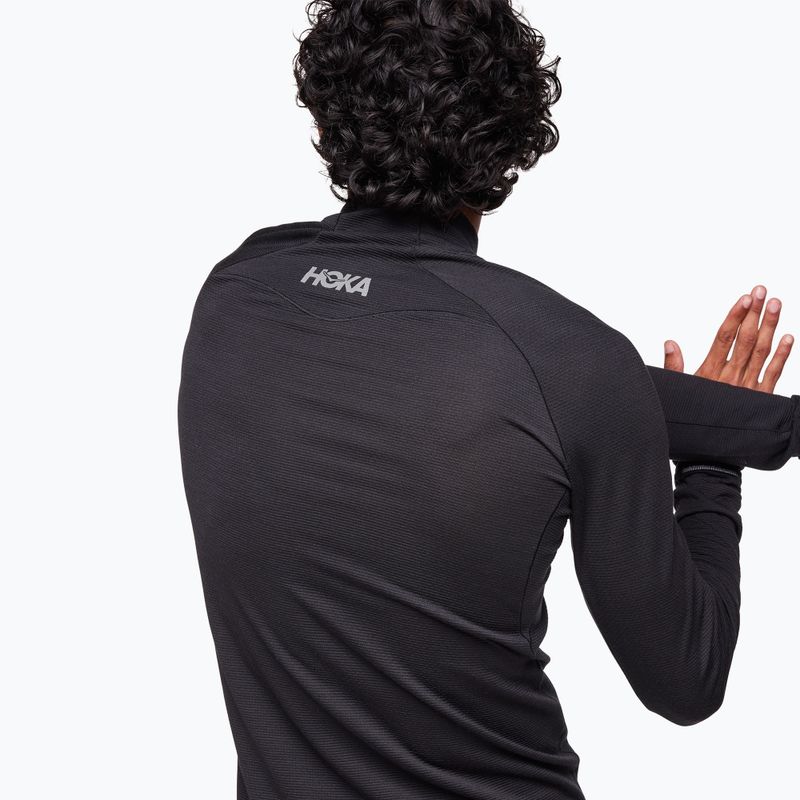 Longsleeve do biegania męska HOKA BaseZip LS black 5