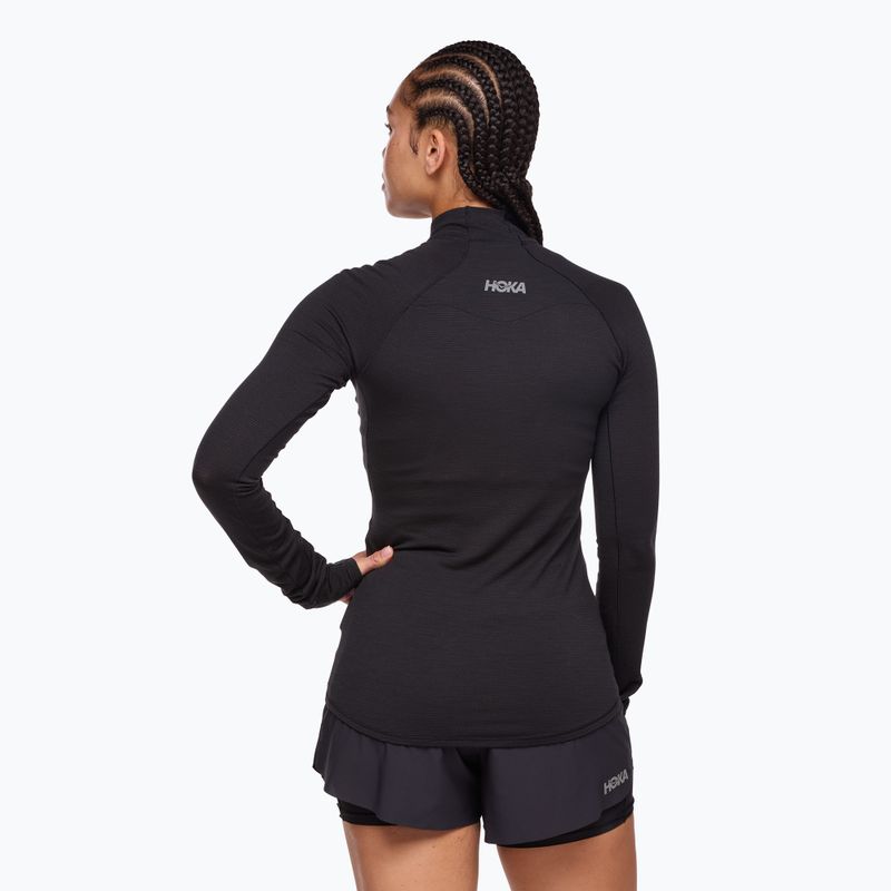 Longsleeve do biegania damski HOKA BaseZip Long Sleeve black 3
